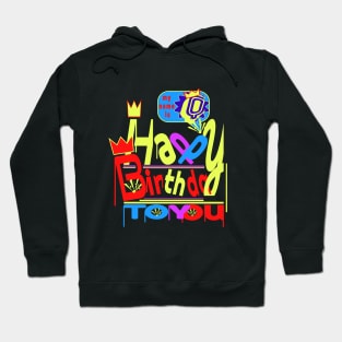 Happy Birthday Alphabet Letter (( Q )) Dazzling Creative Design Hoodie